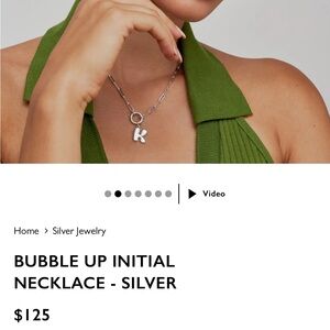 Oak and Luna bubble letter k necklace